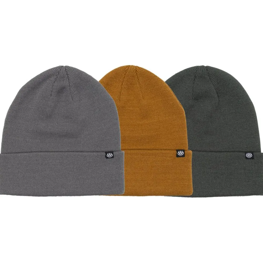 Bonnet Et Bandeau<686 Bonnet Standard Roll Up Beanie 3 Pack Earth Tones