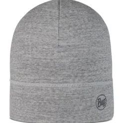 New Bonnet Merino Lightweight Beanie Solid Light Grey Bonnet Et Bandeau