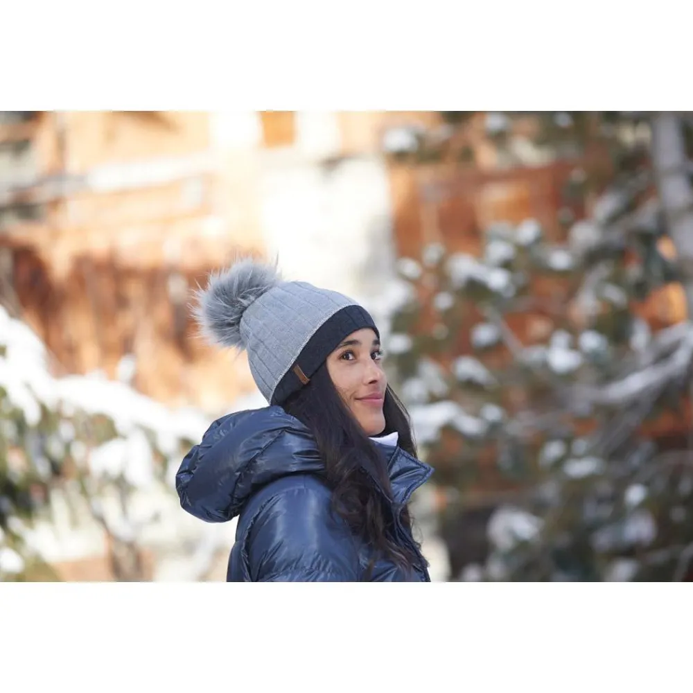 Bonnet Et Bandeau<Ledrapo Bonnet Céleste Light Grey Charcoal Grey
