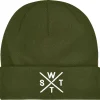 Bonnet Et Bandeau<Watts Bonnet Piano Cuffed Beanie Kaki White