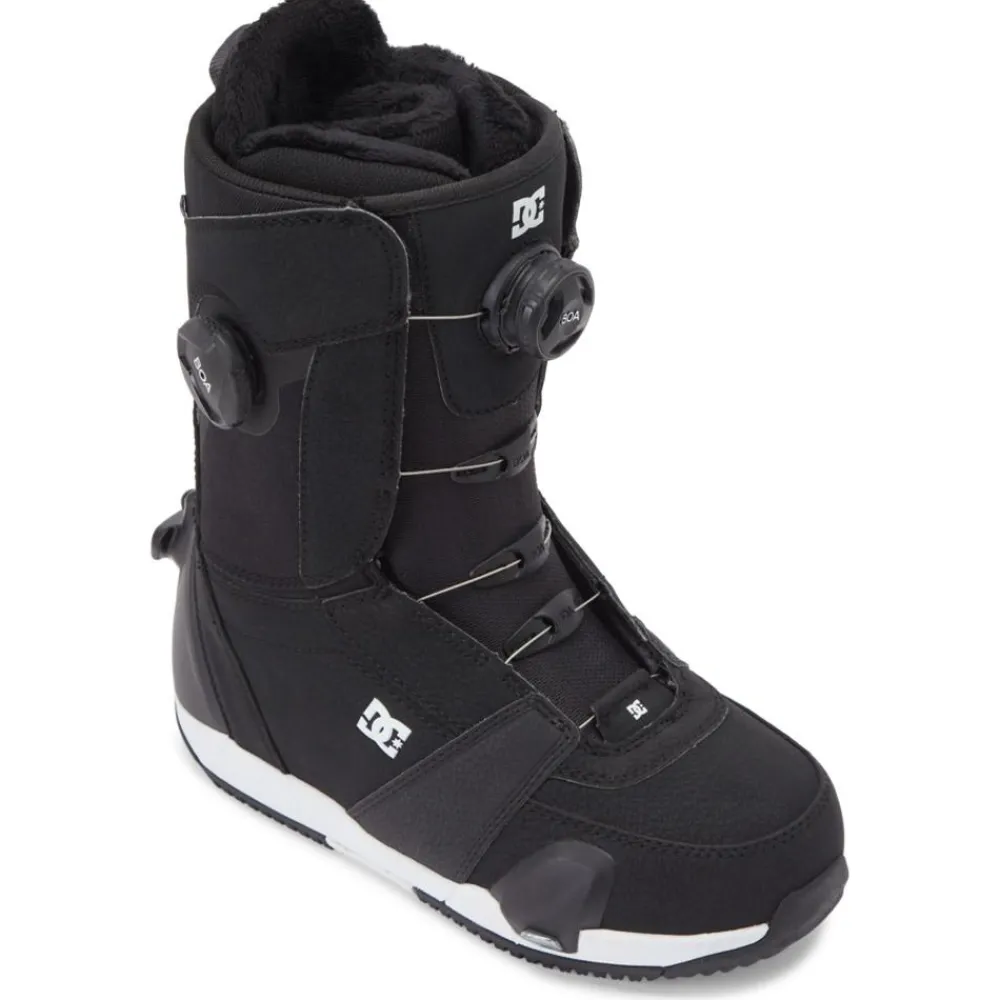 Boots Lotus Step on Black White Femme Step On Fix Et Boots|Boots Femme