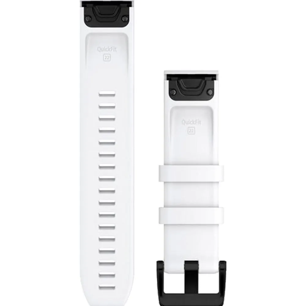 Montres Gps|Montre Connectée<Garmin Bracelet Quickfit22 Blanc Fermoir Acier Inox Noir