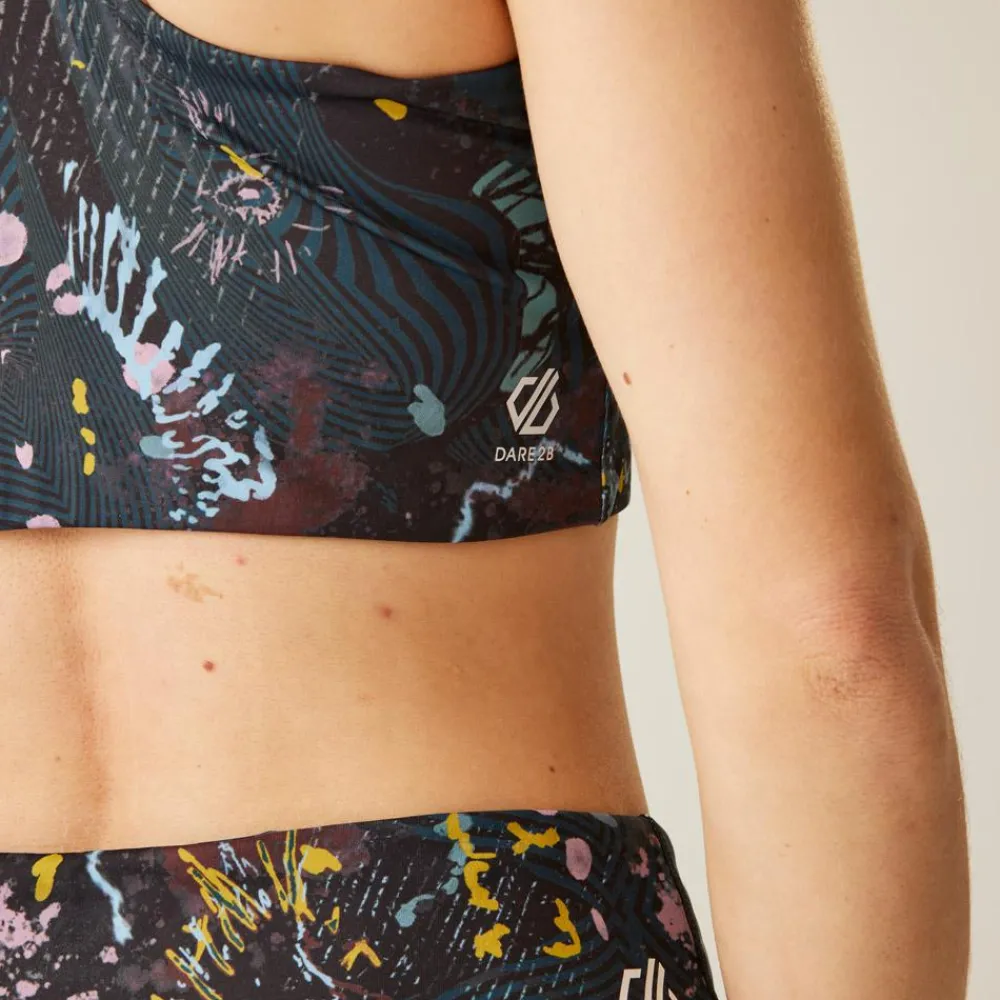 Brassiere De Sport|Sous-Vêtement Femme<DARE2B Brassière Swift III Brassière Black Energetic Print