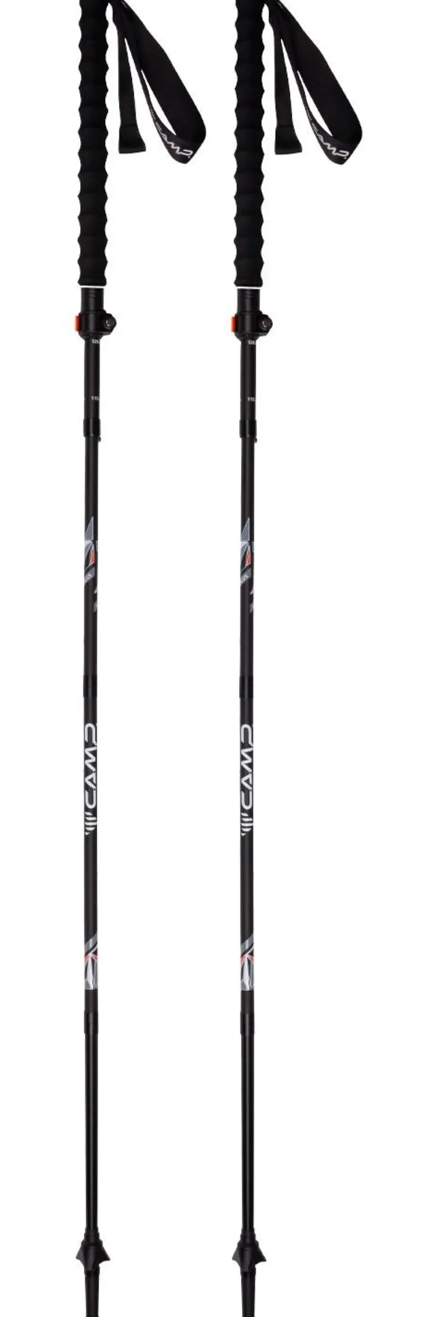 Bâtons De Randonnée Carbone|Bâtons De Marche Pliable<C.A.M.P. Bâton Sky Carbon Plus 115-135 Black
