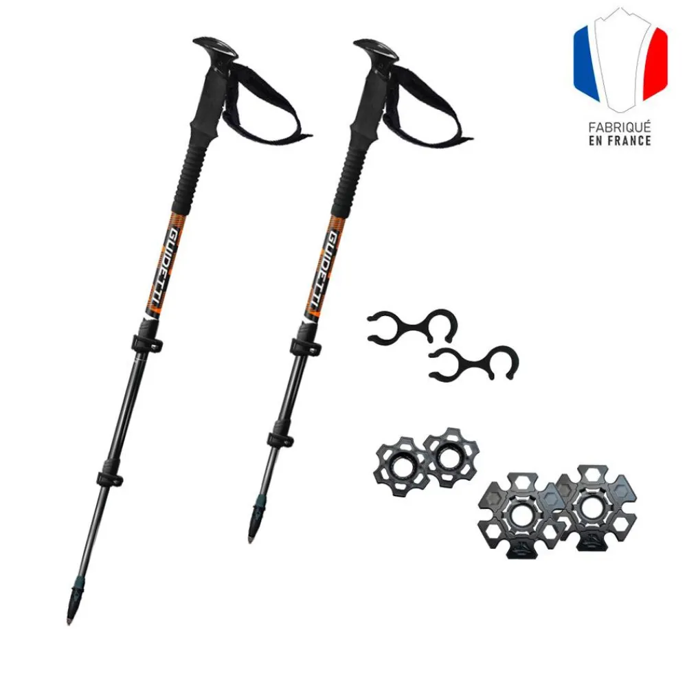 Bâtons Téléscopiques|Bâtons Femme<Guidetti Bâton Horizon 3 Black Orange