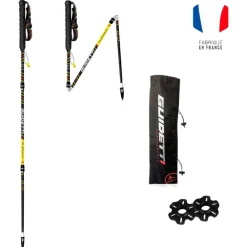 Bâtons Trail<Guidetti Bâton Platinium Aero Carbone Perf Noir Jaune