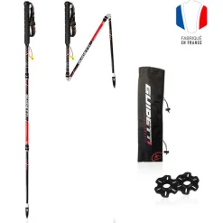 Bâtons Trail<Guidetti Bâton Silver Aéro Alu Noir Rouge