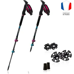 Bâtons De Marche Télescopique<Guidetti Bâton T3 Light Alu Perle 125 cm Noir Bleu