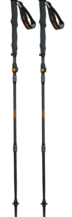 New Bâton Quick Stick Compact Carbon Black Orange Bâtons De Randonnée Carbone|Bâtons De Marche Pliable