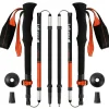 Sale Bâton Izoard Pairs Red Orange Bâtons De Marche Pliable|Bâtons De Marche Télescopique
