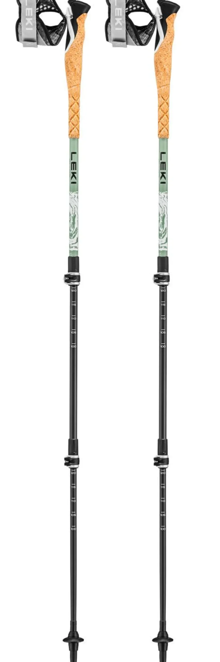 Bâtons Trail<Leki Bâton Cross Trail Lite Carbon 100-135 cm White Envy Black