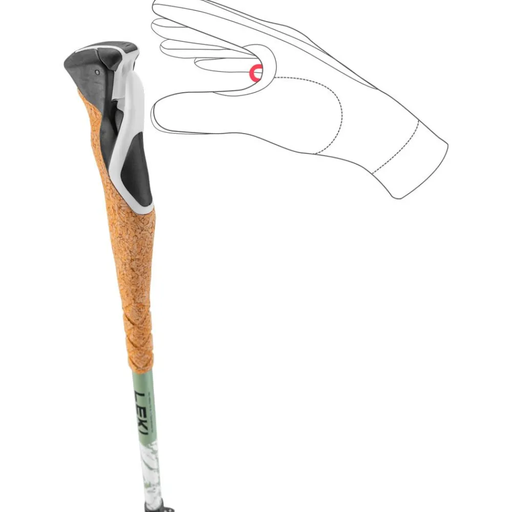 Bâtons Trail<Leki Bâton Cross Trail Lite Carbon 100-135 cm White Envy Black