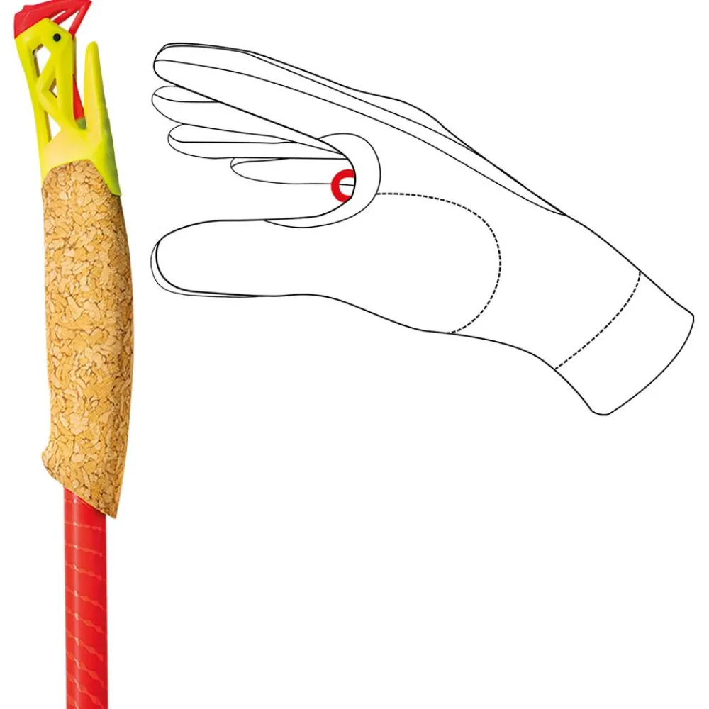 Bâtons Trail<Leki Bâton Ultratrail Fx.One Superlite Bright Red Neon Yellow Natural Carbon