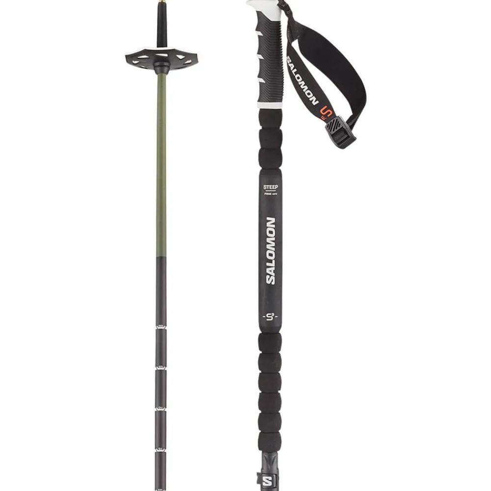 Hot Bâton Steep Prime Vario S3 (100-135cm) Black White Femme Bâtons Téléscopiques|Bâtons Femme