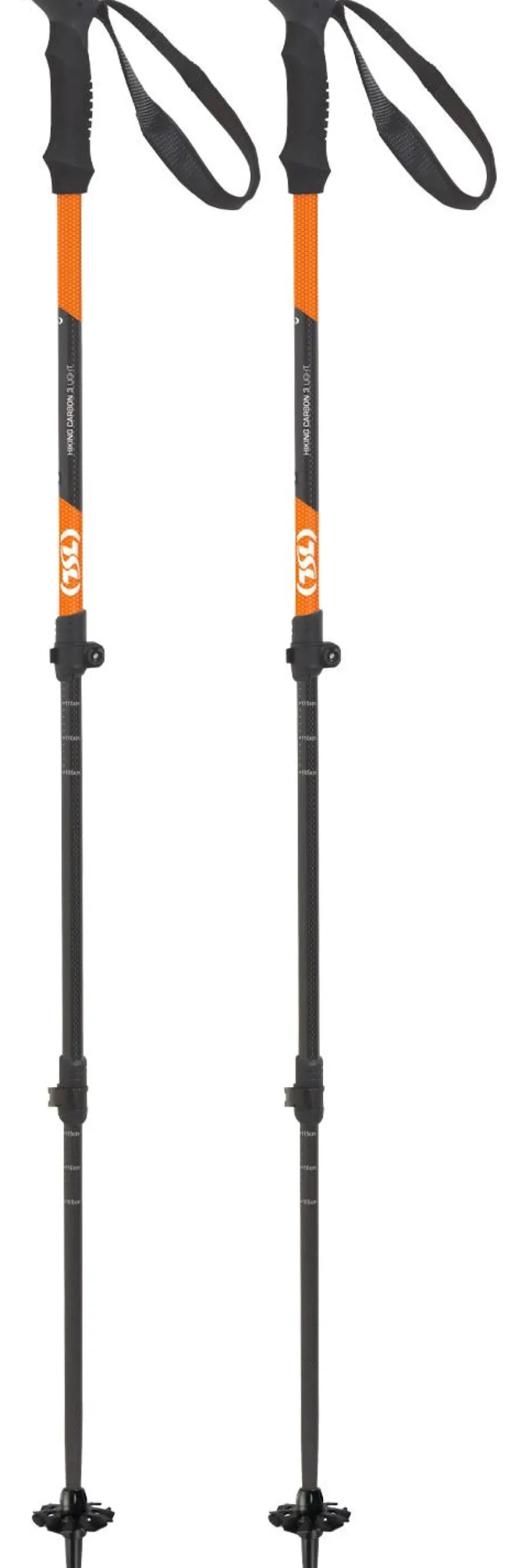 Online Bâton Hiking Carbon 3 Light Twist Black Orange Bâtons De Randonnée Carbone|Bâtons De Marche Télescopique