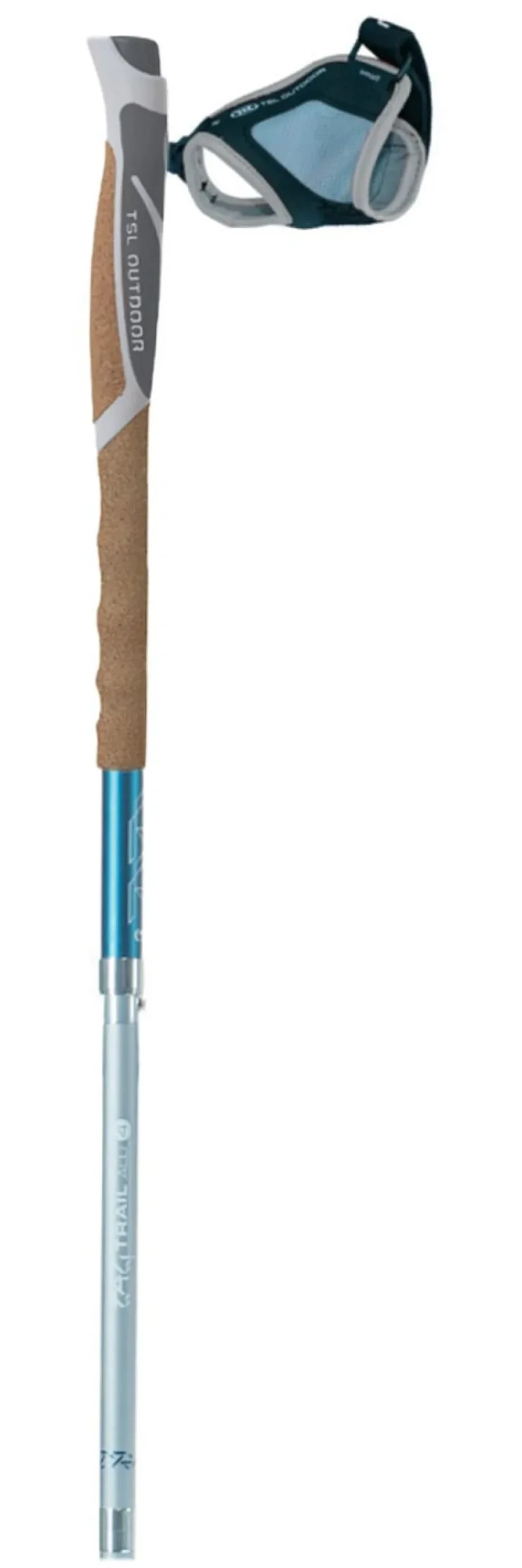 Bâtons Trail<TSL Bâton Trail Alu 4 Cork Cross Short Blue Azur