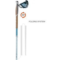 Bâtons Trail<TSL Bâton Trail Alu 4 Cork Cross Short Blue Azur