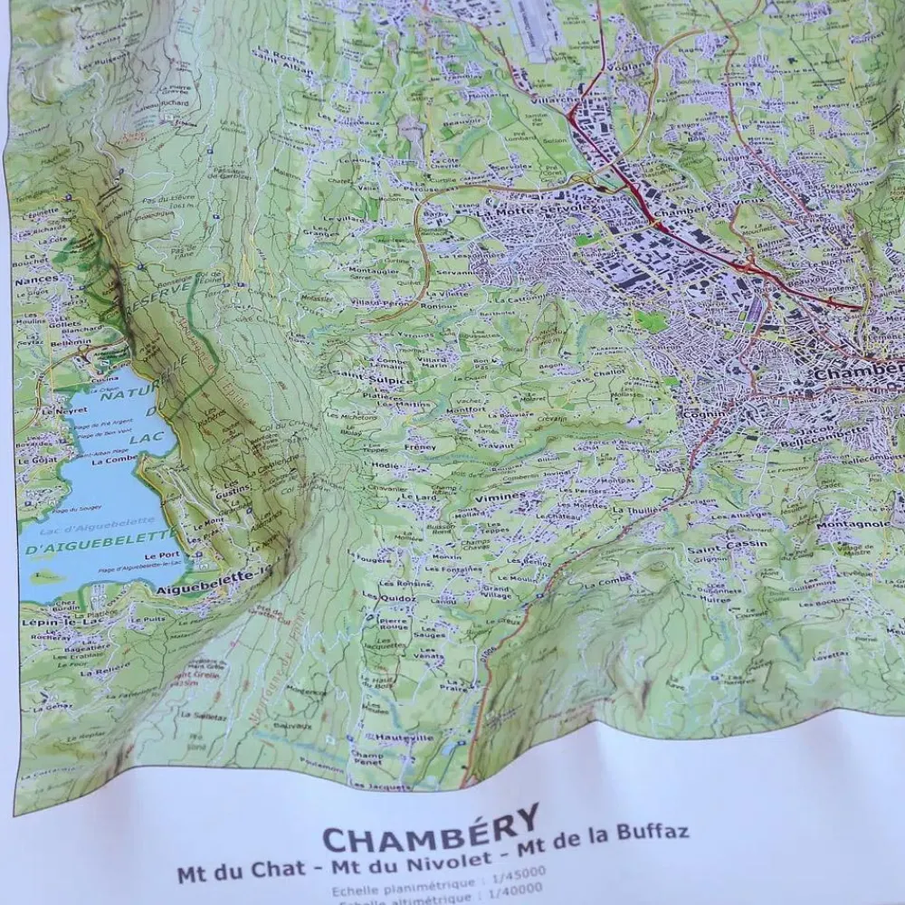 Carte 3D<Deniveles Carte 3D Chambery