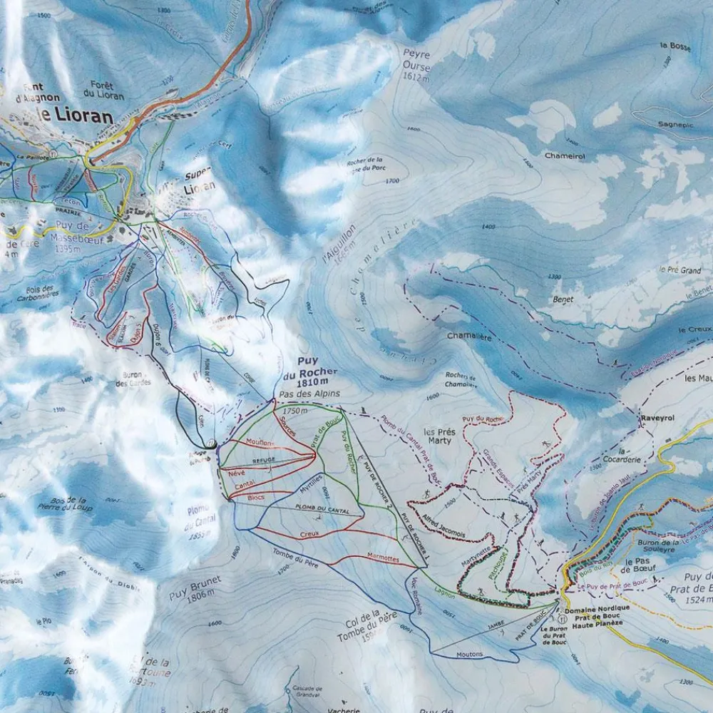 Carte 3D Domaine Le Lioran Carte 3D