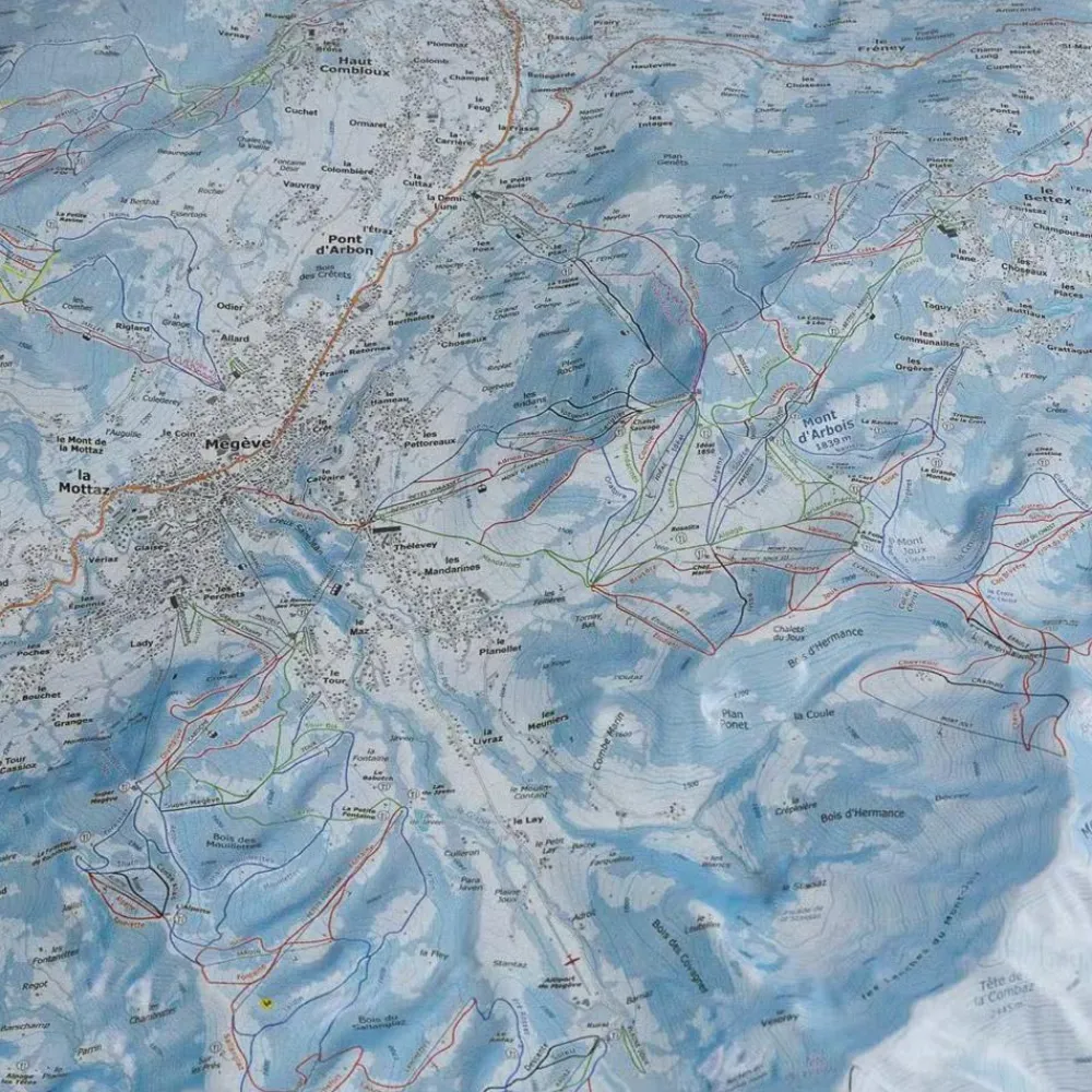 Carte 3D<Deniveles Carte 3D Domaines Contamines Montjoie - Saint-Gervais-les-Bains