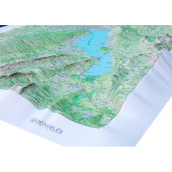 Carte 3D<Deniveles Carte 3D Lac d'Annecy
