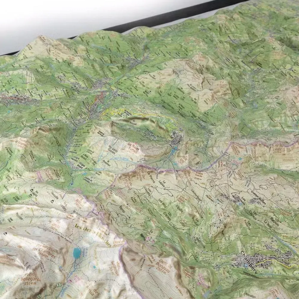 Carte 3D<Deniveles Carte 3D Le Chablais Est