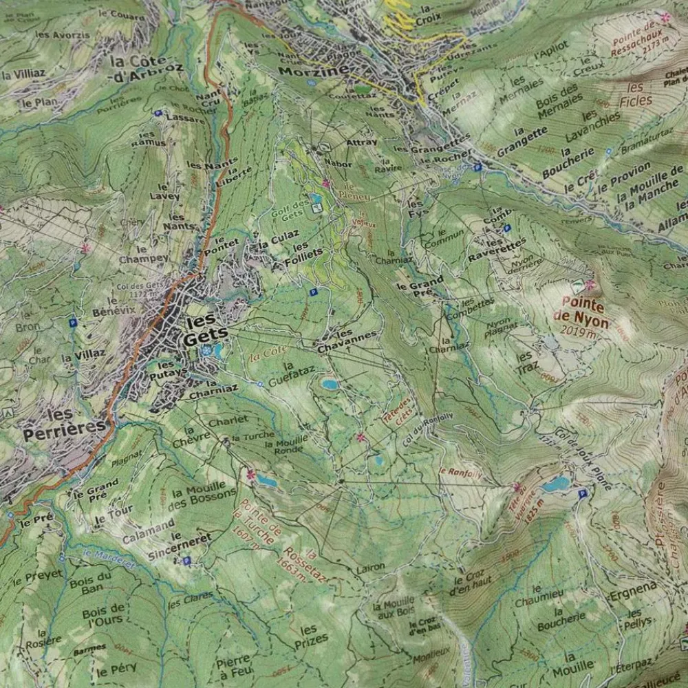 Carte 3D<Deniveles Carte 3D Le Chablais Est