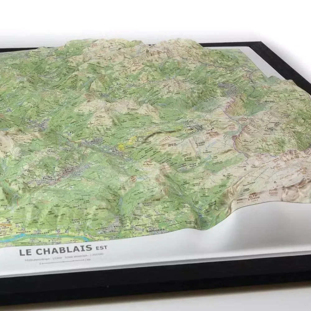 Carte 3D<Deniveles Carte 3D Le Chablais Est