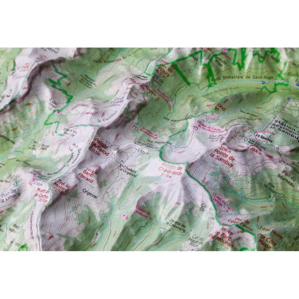 Sale Carte 3D Massif Des Bauges Carte 3D