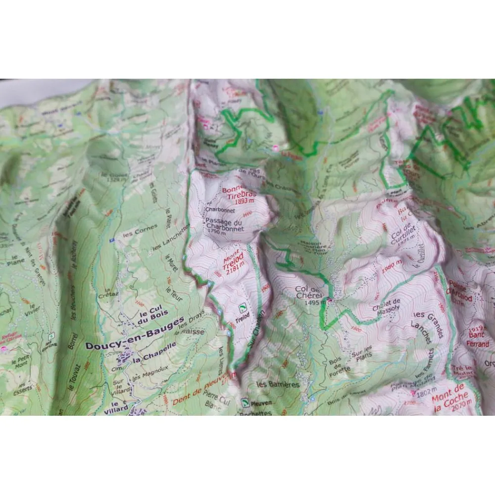Sale Carte 3D Massif Des Bauges Carte 3D