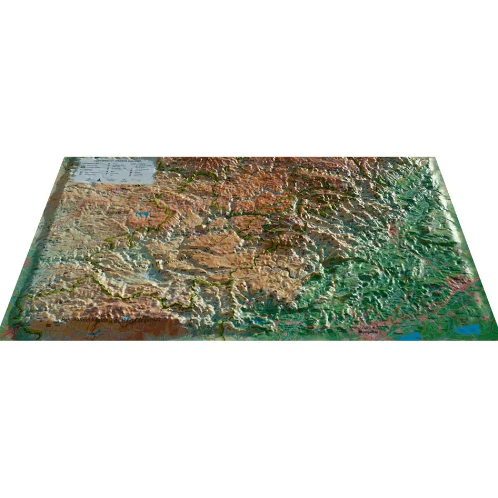 Sale Carte 3D Cévennes et Grands Causses Carte 3D