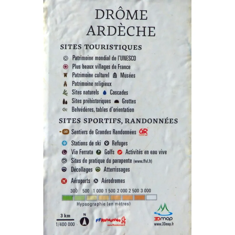 Sale Carte 3D Drôme-Ardèche Carte 3D