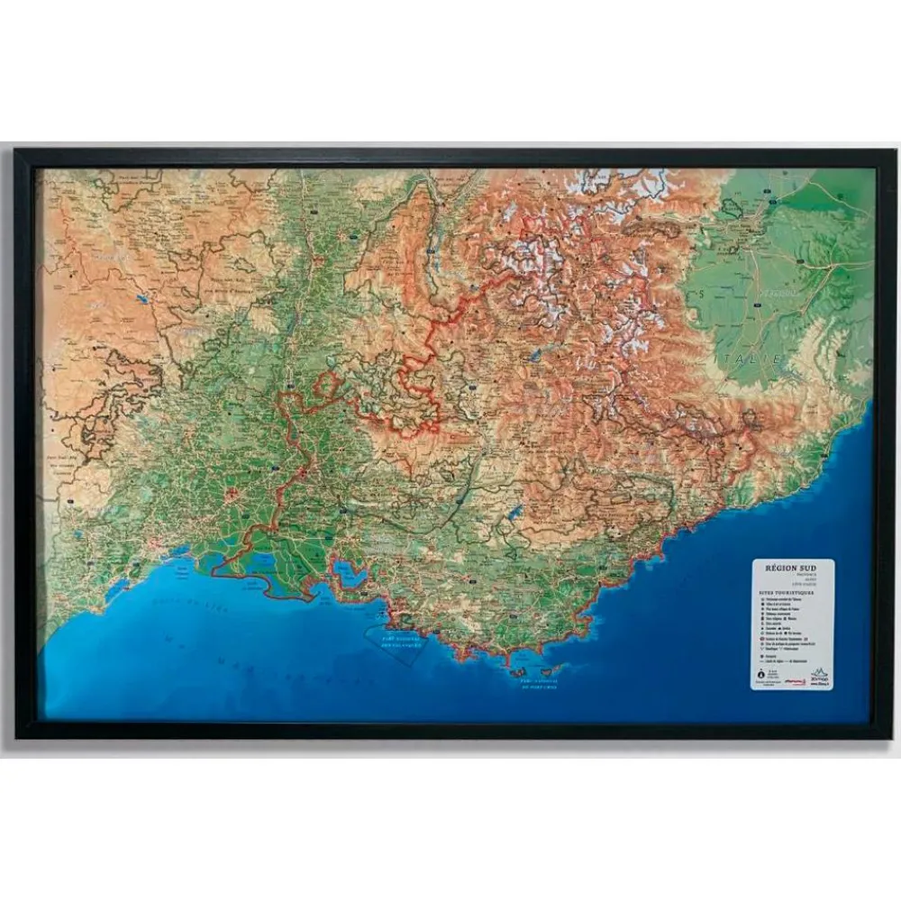 Carte 3D<3DMAP Carte 3D La Provence-Alpes-Côte-d'Azur