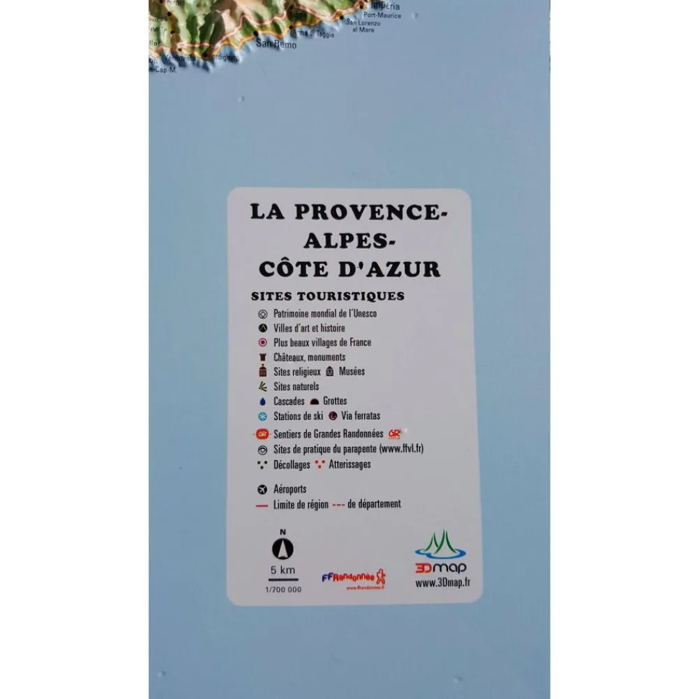 Carte 3D<3DMAP Carte 3D La Provence-Alpes-Côte-d'Azur