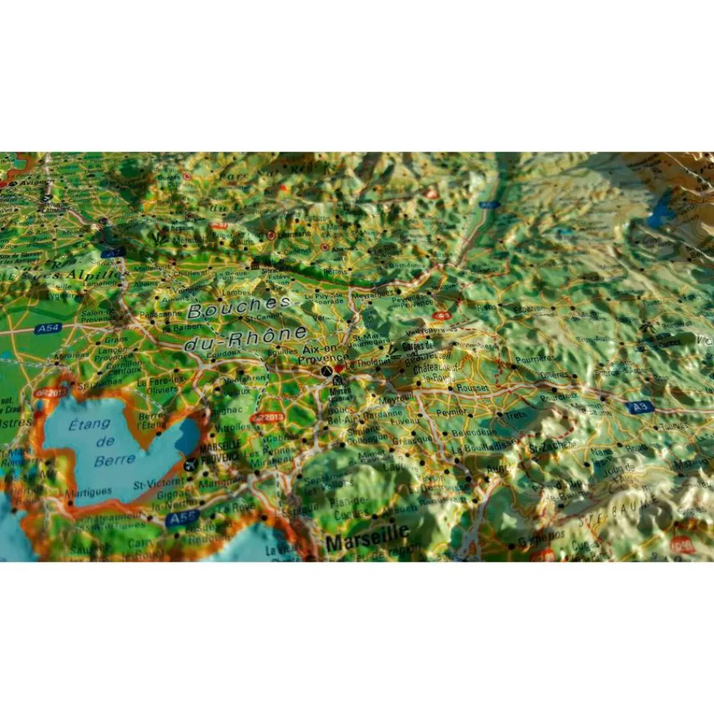 Carte 3D<3DMAP Carte 3D La Provence-Alpes-Côte-d'Azur