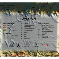 Hot Carte 3D L'Aveyron Carte 3D