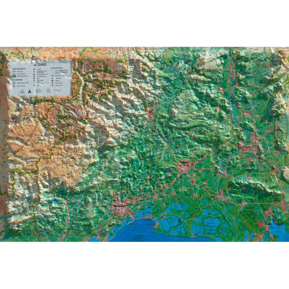 Carte 3D<3DMAP Carte 3D Le Gard