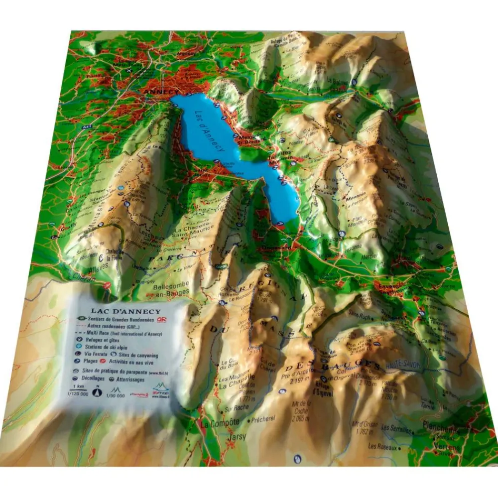 Hot Carte 3D Le Lac D'annecy Carte 3D