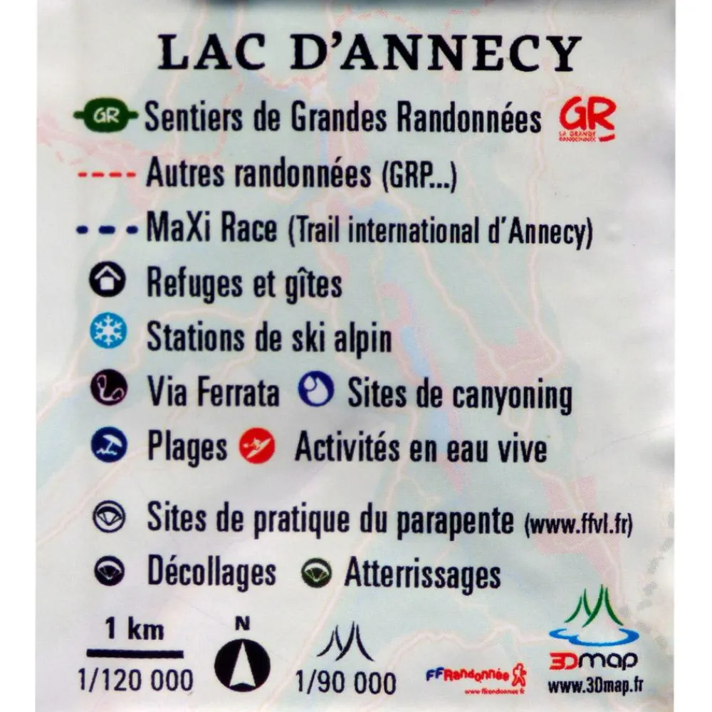 Hot Carte 3D Le Lac D'annecy Carte 3D