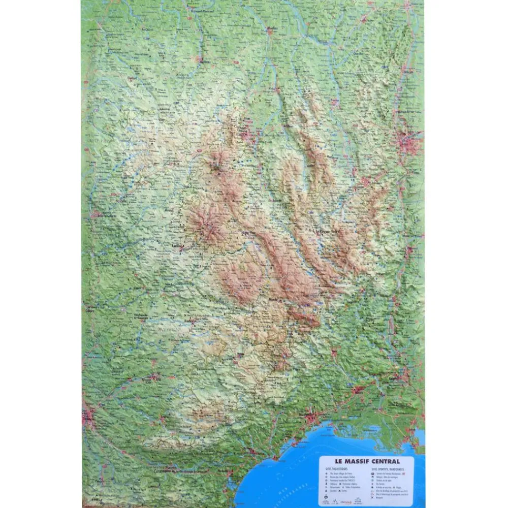 Carte 3D<3DMAP Carte 3D Le Massif Central
