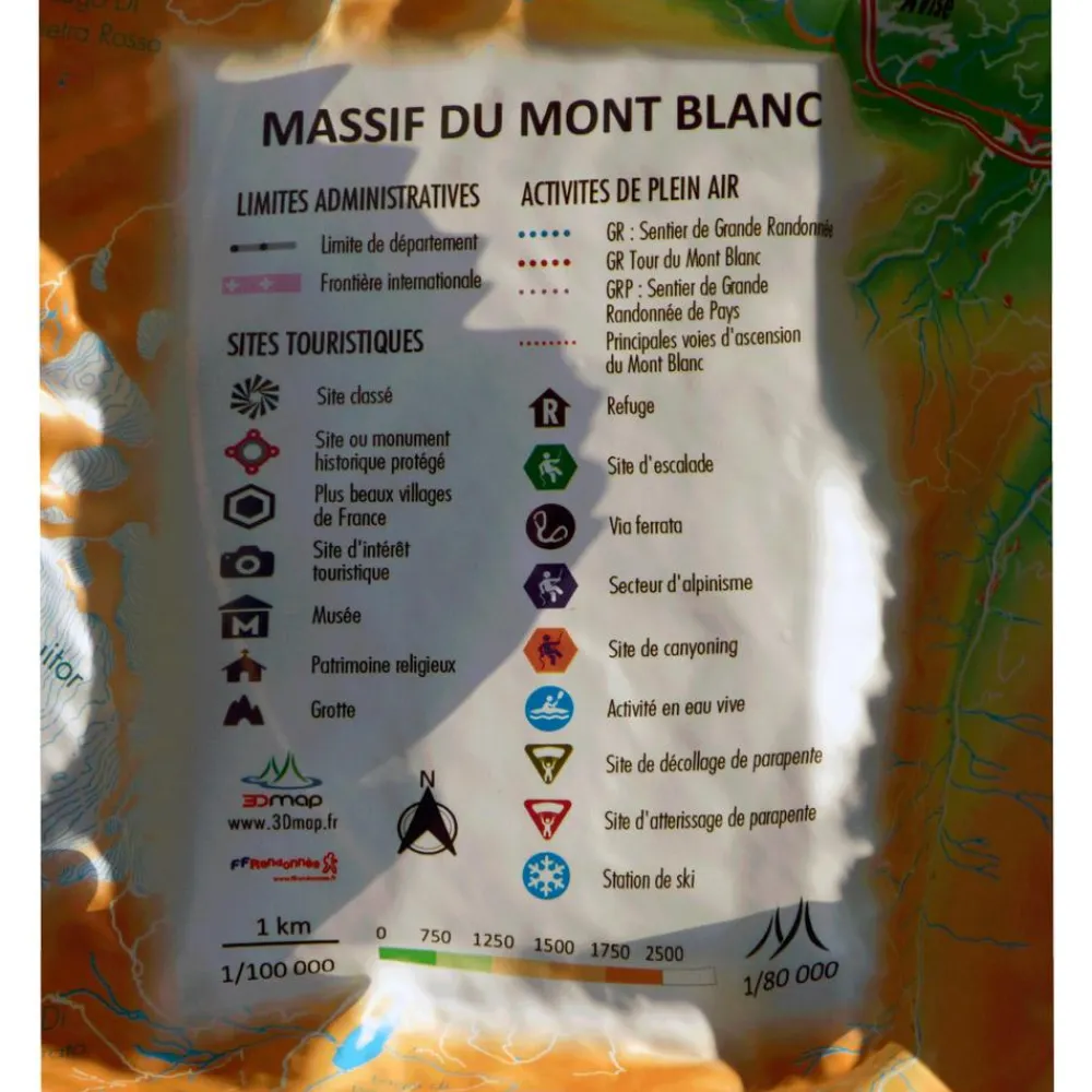 Carte 3D<3DMAP Carte 3D Le Massif Du Mont-Blanc
