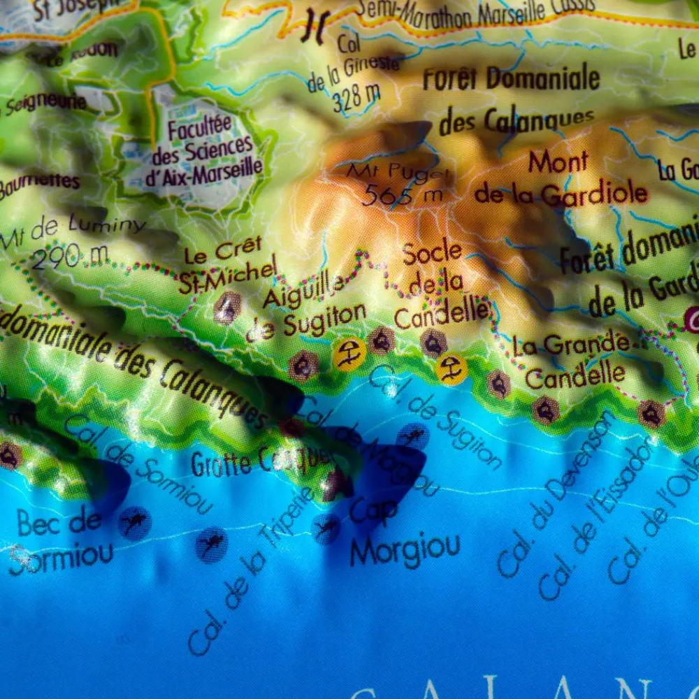 Discount Carte 3D Les Calanques (Marseille-Cassis-La Ciotat) Carte 3D
