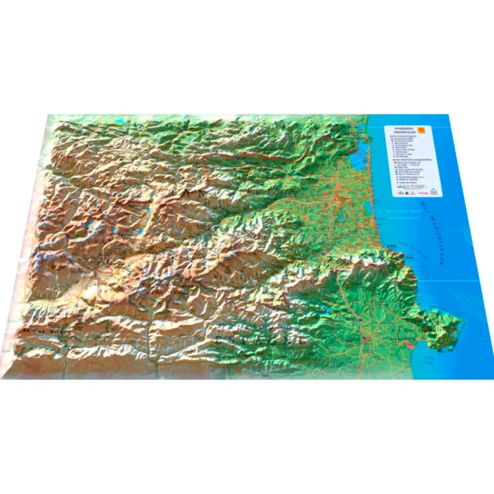 Sale Carte 3D Les Pyrénées-Orientales Carte 3D