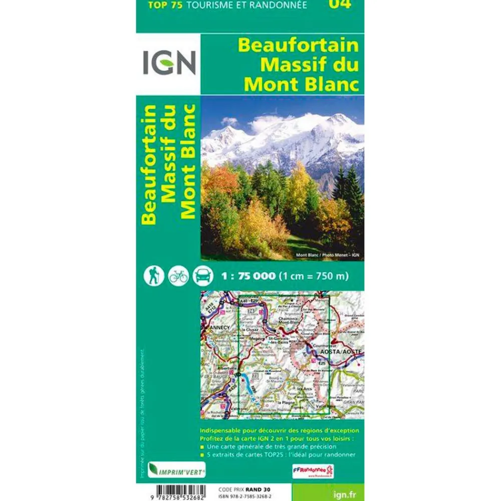 Carte Ign<IGN Carte Beaufortain Massif du Mont Blanc