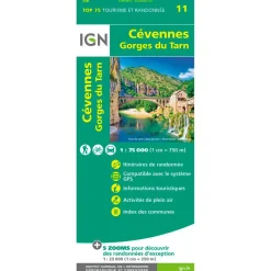 Carte Ign<IGN Carte Cevennes Gorges du Tarn