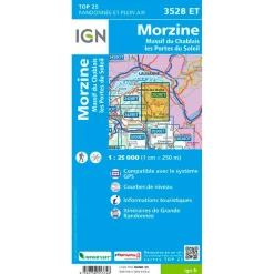 Carte Ign<IGN Carte 3528Et Morzine Massif-du-Chablais - Les Portes du Soleil