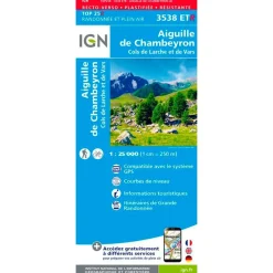 Discount Carte 3538ETR Aiguille du Chambeyron, Cols de Larche et de Vars - Résistante Carte Ign