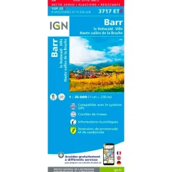 Clearance Carte 3717ETR Barr, le Hohwald, Villé, Haute Vallée de la Bruche - Résistante Carte Ign