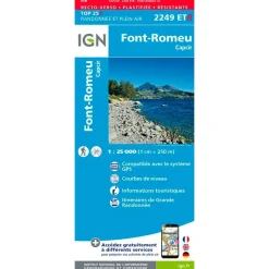 Hot Carte 2249ETR Font Romeu, Capcir - Résistante Carte Ign