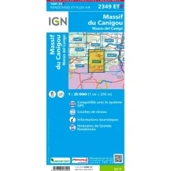 Carte Ign<IGN Carte 2349ETR Massif du Canigou - Résistante